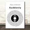 Angry Anderson Suddenly Vinyl Record Song Lyric Print