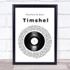 Mumford & Sons Timshel Vinyl Record Song Lyric Print