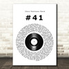 Dave Matthews Band #41 Vinyl Record Song Lyric Print