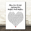 Jackie Wilson Your Love Keeps Lifting Me Higher And Higher White Heart Lyric Print