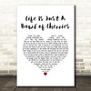 Doris Day Life Is Just A Bowl of Cherries White Heart Song Lyric Print