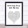 The Libertines Don't Look Back Into The Sun White Heart Song Lyric Print