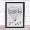 Etta James At Last Grey Heart Song Lyric Quote Print