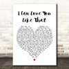 All-4-One I Can Love You Like That White Heart Song Lyric Print