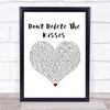 Wolf Alice Don't Delete The Kisses White Heart Song Lyric Print