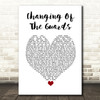 Bob Dylan Changing Of The Guards White Heart Song Lyric Print