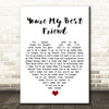 Don Williams You're My Best Friend White Heart Song Lyric Print