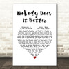 Carly Simon Nobody Does It Better White Heart Song Lyric Print