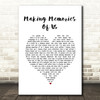 Keith Urban Making Memories Of Us White Heart Song Lyric Print