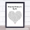 Keith Urban Making Memories Of Us White Heart Song Lyric Print