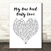 Sting My one and only love White Heart Song Lyric Print