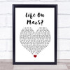 The Stone Roses She Bangs The Drums White Heart Song Lyric Print