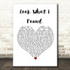 Chris Cagle Look What I Found White Heart Song Lyric Print