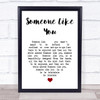 Paolo Nutini Someone Like You White Heart Song Lyric Print