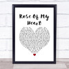 Johnny Cash Rose Of My Heart White Heart Song Lyric Print