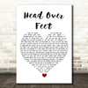 Alanis Morissette Head Over Feet White Heart Song Lyric Print