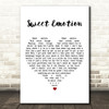 Aerosmith Sweet Emotion White Heart Song Lyric Print