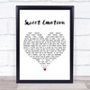 Aerosmith Sweet Emotion White Heart Song Lyric Print