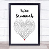 Erasure Blue Savannah White Heart Song Lyric Print