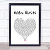 Damien Rice Older Chests White Heart Song Lyric Print