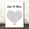 Corinne Bailey Rae Like A Star White Heart Song Lyric Print