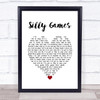 Janet Kay Silly Games White Heart Song Lyric Print