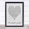 Joe Smooth Promised Land Grey Heart Song Lyric Quote Print