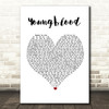 5 Seconds Of Summer Youngblood White Heart Song Lyric Print