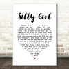 Descendents Silly Girl White Heart Song Lyric Print