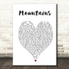 Biffy Clyro Mountains White Heart Song Lyric Print