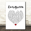 Luther Vandross Evergreen White Heart Song Lyric Print