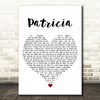 Florence + The Machine Patricia White Heart Song Lyric Print