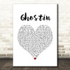 Ariana Grande ghostin White Heart Song Lyric Print
