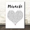 Shinedown Miracle White Heart Song Lyric Print