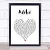 Thirty Seconds to Mars Alibi White Heart Song Lyric Print