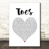Zac Brown Band Toes White Heart Song Lyric Print