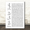 Panic! At The Disco I Write Sins Not Tragedies White Script Song Lyric Print