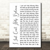 Elvis Presley I Just Can't Help Believin White Script Song Lyric Print