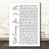 Rodney Crowell Still Learning How To Fly White Script Song Lyric Print