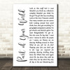 The Little Mermaid Part of Your World White Script Song Lyric Print