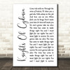 Muse Knights Of Cydonia White Script Song Lyric Print