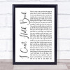 Survivor I Can't Hold Back White Script Song Lyric Print