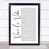 Coldplay Viva La Vida White Script Song Lyric Print