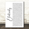 Silk City & Dua Lipa Electricity White Script Song Lyric Print