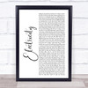 Silk City & Dua Lipa Electricity White Script Song Lyric Print