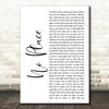 Backstreet Boys No Place White Script Song Lyric Print