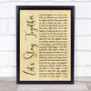 Al Green Let's Stay Together Rustic Script Song Lyric Print