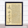 M People Search for the Hero Rustic Script Song Lyric Print