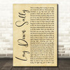 Eric Clapton Lay down Sally Rustic Script Song Lyric Print