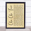 Gert Frobe & Anna Quayle Chu-Chi Face Rustic Script Song Lyric Print